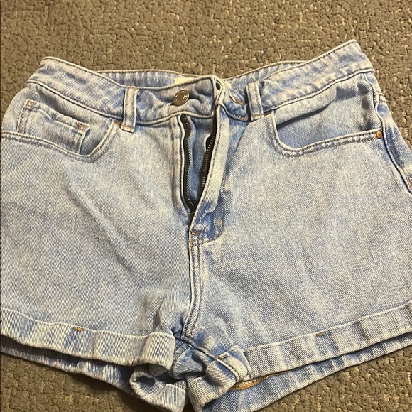 PacSun Blue Jean Shorts High-Waisted Vintage Style - Picture 1 of 4